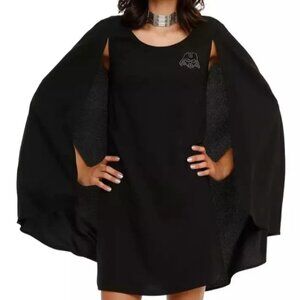 Her Universe Star Wars Studded Darth Vader Black Sleeveless Cape Dress Large